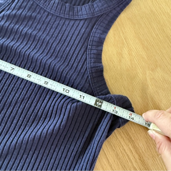 Trina Turk Navy Blue Ribbed Continental Tank Top {S} - Picture 8 of 10